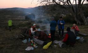 campfire at wheelers hut