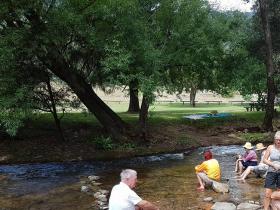 cooling off after the walk